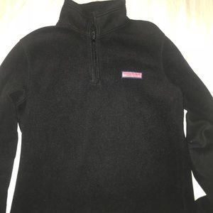 Black Vineyard Vines Small Fleece 3/4 Zip Jacket